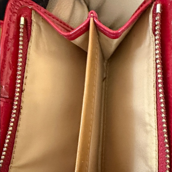 Coach Glossy Cherry Red Wallet - Picture 4 of 9